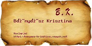 Bányász Krisztina névjegykártya