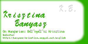 krisztina banyasz business card